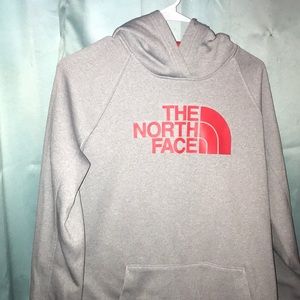 North Face Hoodie Grey / Red